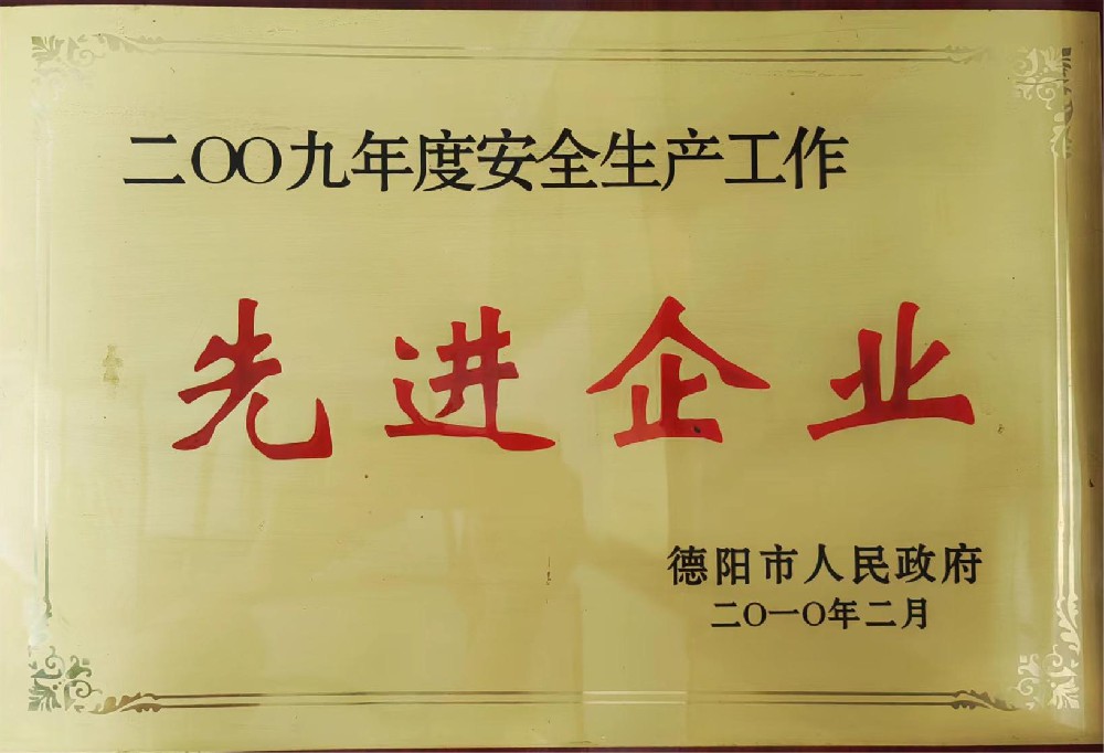 2009年度安全生产工作先进企业