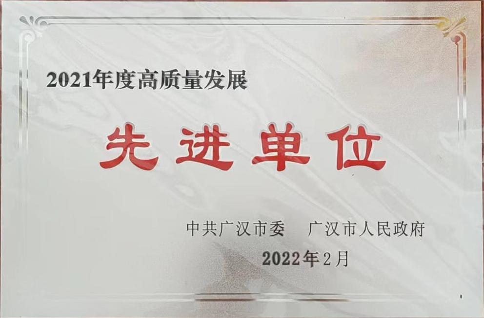 2021年度高质量发展先进单位